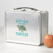 Gewoon een meisje dat van schildpadden houdt vinta (In situ)