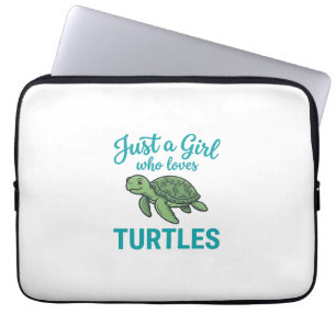 Gewoon een meisje dat van schildpadden houdt vinta laptop sleeve