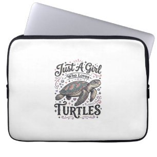 Gewoon Een Meisje Dat Van Schildpadden Houdt Vinta Laptop Sleeve