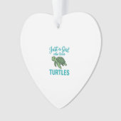 Gewoon een meisje dat van schildpadden houdt vinta ornament (voorkant)