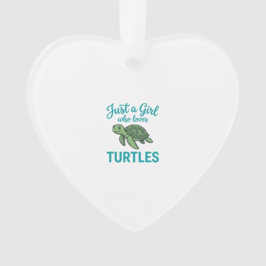 Gewoon een meisje dat van schildpadden houdt vinta ornament (voorkant)