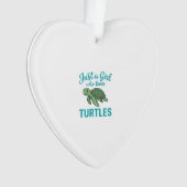 Gewoon een meisje dat van schildpadden houdt vinta ornament (voorkant)