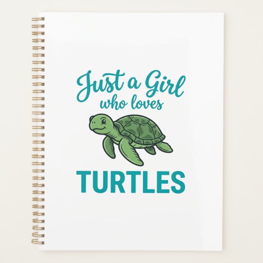 Gewoon een meisje dat van schildpadden houdt vinta planner (Voorkant)