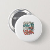 Gewoon een meisje dat van schildpadden houdt vinta ronde button 5,7 cm (Voorkant /achterkant)