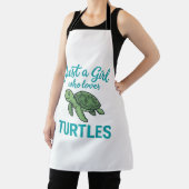 Gewoon een meisje dat van schildpadden houdt vinta schort (Insitu)