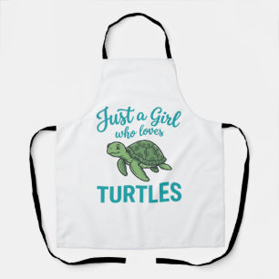 Gewoon een meisje dat van schildpadden houdt vinta schort