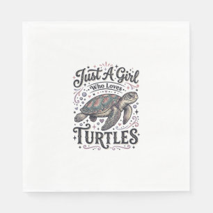 Gewoon Een Meisje Dat Van Schildpadden Houdt Vinta Servet