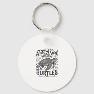 Gewoon Een Meisje Dat Van Schildpadden Houdt Vinta Sleutelhanger