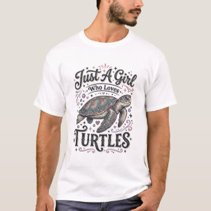 Gewoon Een Meisje Dat Van Schildpadden Houdt Vinta T-shirt