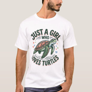 Gewoon Een Meisje Dat Van Schildpadden Houdt Vinta T-shirt
