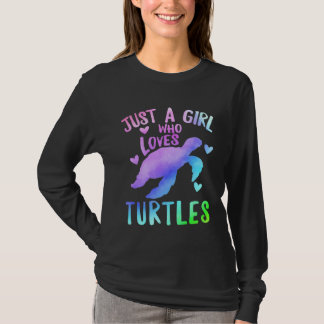 Gewoon Een Meisje Dat Van Schildpadden Houdt Zee S T-shirt