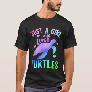 Gewoon Een Meisje Dat Van Schildpadden Houdt Zee S T-shirt