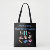 GEWOON EEN MEISJE DAT VAN SCHOENEN HOUDT TOTE BAG (Voorkant)
