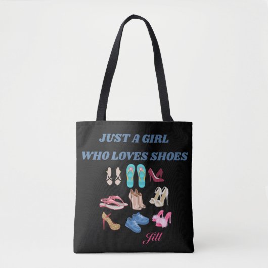 GEWOON EEN MEISJE DAT VAN SCHOENEN HOUDT TOTE BAG (Voorkant)