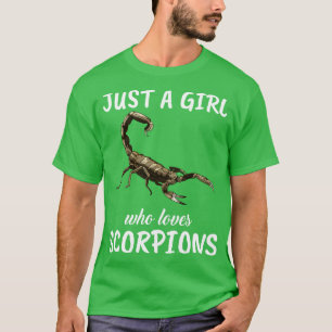Gewoon een meisje dat van schorpioenen houdt t-shirt
