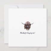 Gewoon een meisje dat van Schotse hooglandkoeien h Bedankkaart (Achterkant)