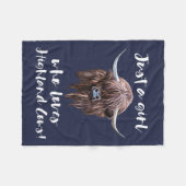 Gewoon een meisje dat van Schotse hooglandkoeien h Fleece Deken (Voorkant (Horizontaal))