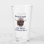 Gewoon een meisje dat van Schotse hooglandkoeien h Glas (Achterkant)