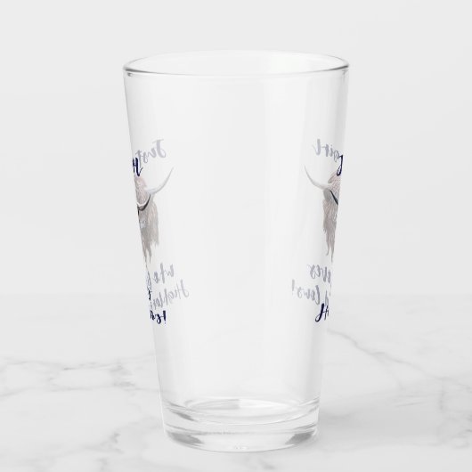 Gewoon een meisje dat van Schotse hooglandkoeien h Glas (Rechts)