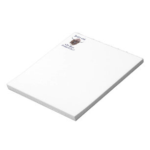 Gewoon een meisje dat van Schotse hooglandkoeien h Notitieblok