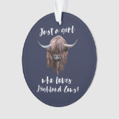 Gewoon een meisje dat van Schotse hooglandkoeien h Ornament (voorkant)