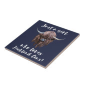 Gewoon een meisje dat van Schotse hooglandkoeien h Tegeltje (Zijkant)