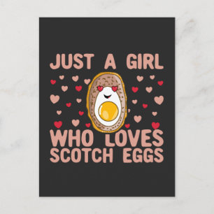 Gewoon een meisje dat van Scotch Eggs houdt Briefkaart
