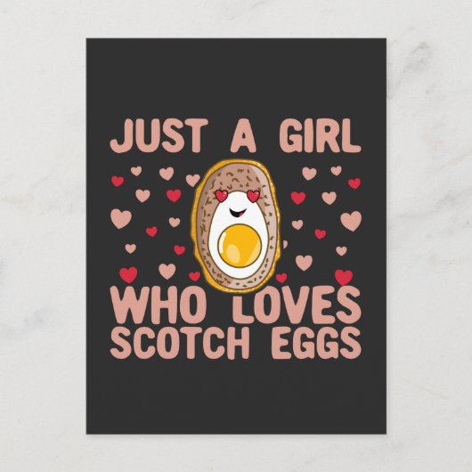 Gewoon een meisje dat van Scotch Eggs houdt Briefkaart (Voorkant)