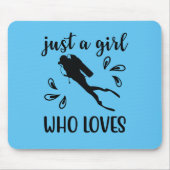 Gewoon een meisje dat van Scuba houdt die duiker g Muismat (Voorkant)