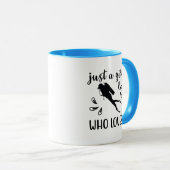 Gewoon een meisje dat van Scuba houdt, duiker graf Mok (Voorkant rechts)