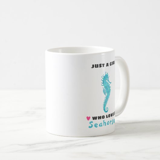 Gewoon een meisje dat van Seapaarden Coffee Mok ho (Voorkant rechts)