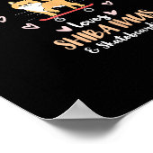 Gewoon een meisje dat van Shi Inus en Skateboarden Poster (Hoek)