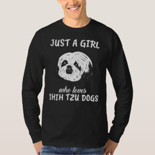 Gewoon een meisje dat van Shih Tzu honden houdt T-shirt