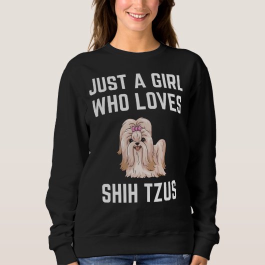 Gewoon een meisje dat van Shih Tzus houdt Trui (Voorkant)