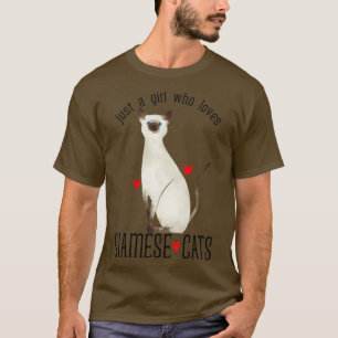 Gewoon een meisje dat van Siamese katten houdt T-shirt