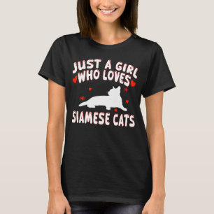 Gewoon een meisje dat van Siamese katten houdt T-shirt