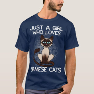 Gewoon een meisje dat van Siamese katten houdt T-shirt