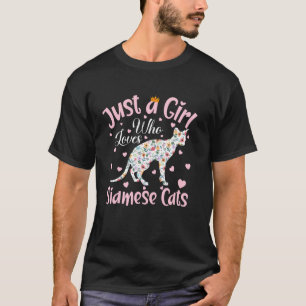 Gewoon Een Meisje Dat Van Siamese Katten Houdt Vro T-shirt
