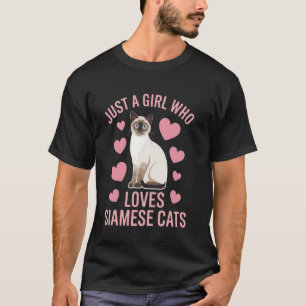 Gewoon Een Meisje Dat Van Siamese Katten Lief Cute T-shirt
