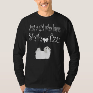 Gewoon een meisje dat van sjiitische Tzu-honden ho T-shirt