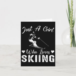 Gewoon Een Meisje Dat Van Skien Houdt Grappig Ski  Kaart