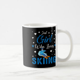 Gewoon een meisje dat van skiën houdt, leuke ski w koffiemok