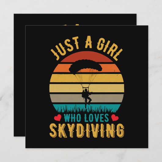 Gewoon een meisje dat van skydiving houdt (Voorkant / Achterkant)