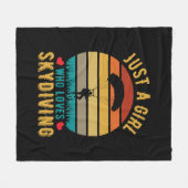 Gewoon een meisje dat van skydiving houdt fleece deken (Voorkant (Horizontaal))