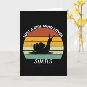 Gewoon een meisje dat van slakken houdt kaart (Gele Bloem)