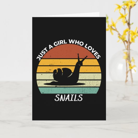 Gewoon een meisje dat van slakken houdt kaart (Gele Bloem)