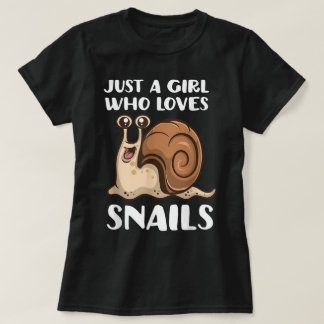 Gewoon een meisje dat van slakken houdt t-shirt