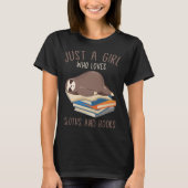 Gewoon een meisje dat van sloten houdt en Reader v T-shirt (Voorkant)