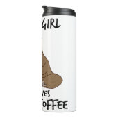 Gewoon een meisje dat van Sloths Coffee houdt Thermosbeker (Geroteerd rechts)