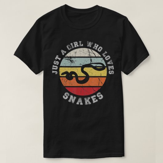 Gewoon een meisje dat van Snake 1 houdt T-shirt (Design voorkant)